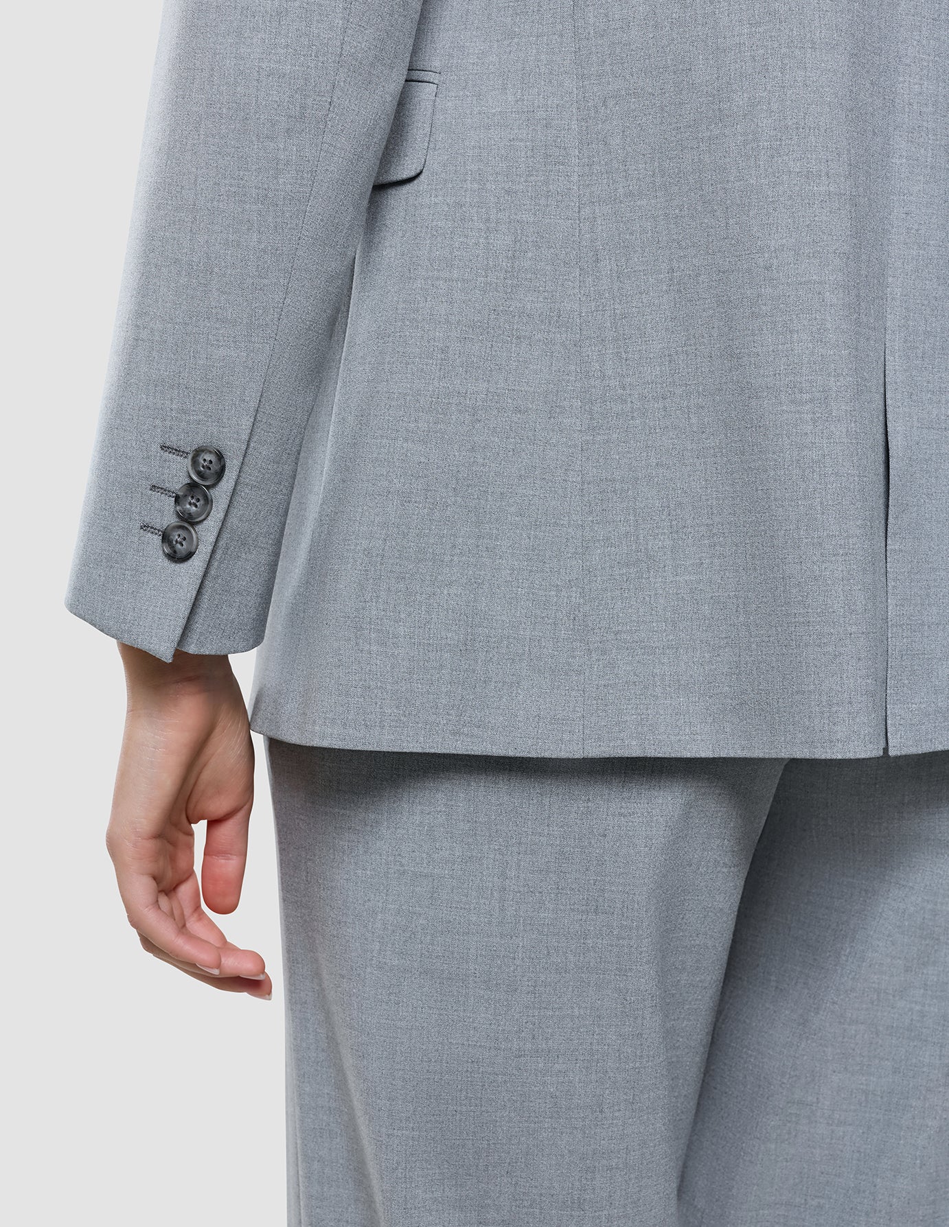 Women Ease Blazer Steel Melange